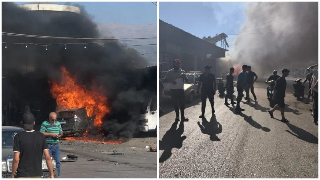 طوارىء الصحة: شهيدان و3 جرحى في حصيلة أولية للغارة على السيارة في العيرونية