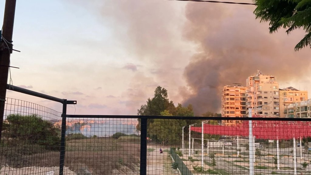 بالفيديو/ حريق كبير في موقع آثارات صور - البص