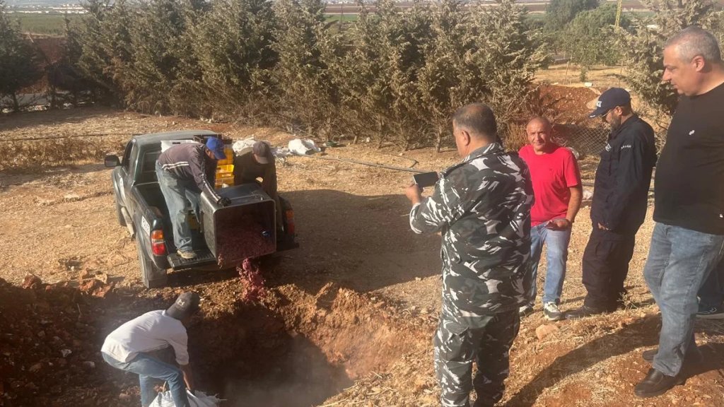 بلدية تربل أتلفت 800 كلغ من الدجاج الفاسد ضبطتها المصلحة الوطنية في مسلخ سوداف