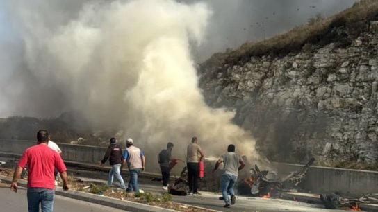 بالفيديو/ غارة من مسيرة اسرائيلية استهدفت سيارة في كفردجال - النبطية