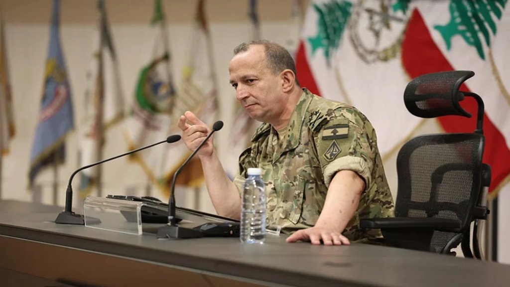 قائد الجيش يقترح  تجميد خطة حصر السلاح ردا على العدوان الإسرائيلي