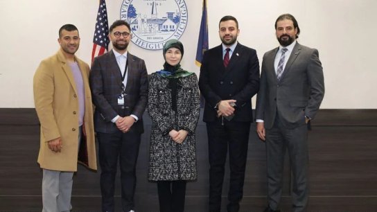 بالصور/ عز الدين التقت رئيسي بلديتي ديربورن هايتس و ديربورن الأميركيَيْن من أصول لبنانية  