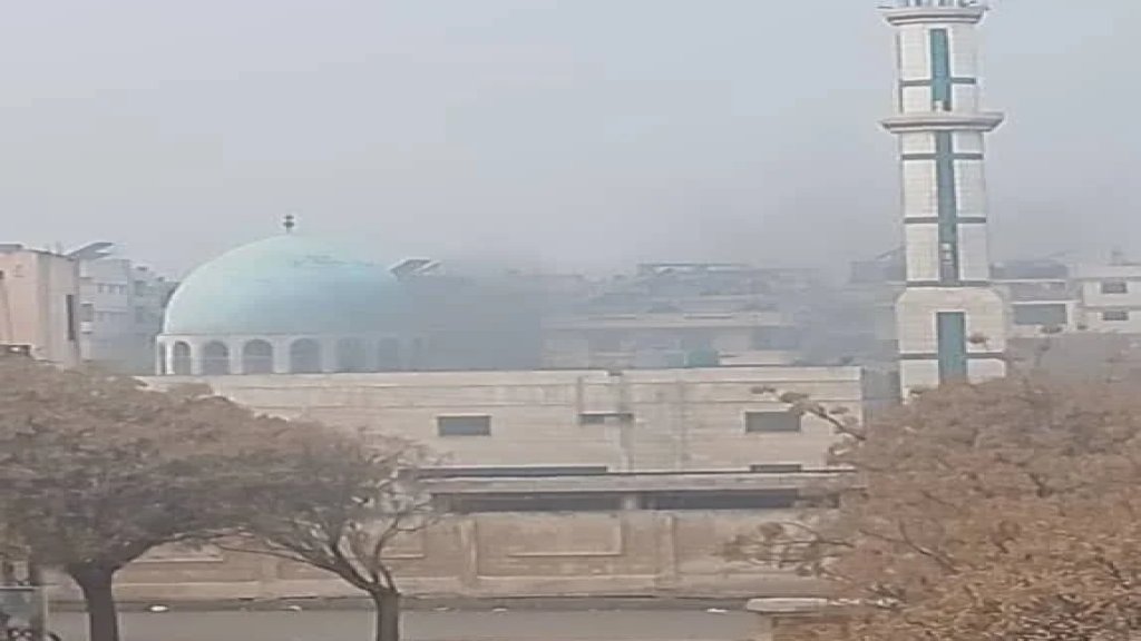 بالفيديو/  تفجير إرهابي استهدف مسجد علي بن أبي طالب بوادي الذهب في مدينة حمص