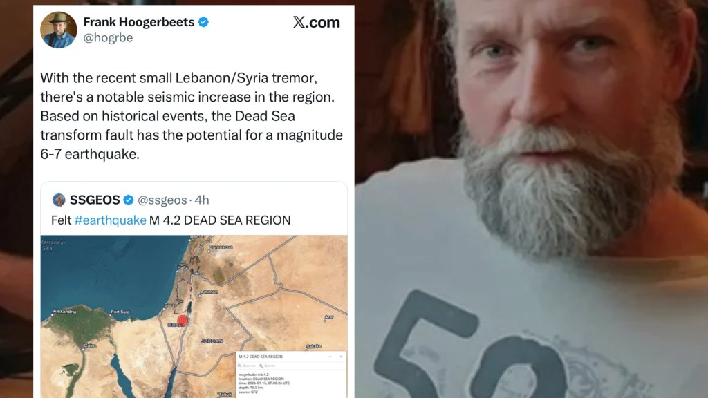 عقب الهزة الأخيرة التي ضربت لبنان وسوريا... توقّعات للعالم الهولندي فرانك هوغربيتس: صدع البحر الميت التحويلي لديه القدرة على إحداث زلزال بين 6 و7 درجات!