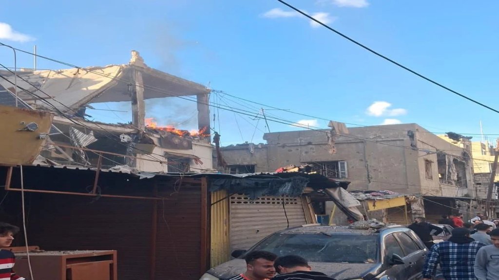 بالفيديو/ غارتان اسرائيليتان استهدفتا شارع الطوارئ في مخيم عين الحلوة داخل مدينة صيدا