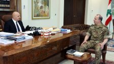 الرئيس عون بحث مع قائد الجيش الأوضاع الأمنية والتحضيرات الجارية لتنفيذ ما ورد في صيغة الاطار في المناطق التجريبية المحددة 