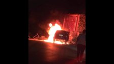 مأساة فجر اليوم في كسروان: احتراق 3 شبان بعد انحراف سيارتهم على طريق وطى الجوز واصطدامها بعامود كهربائي