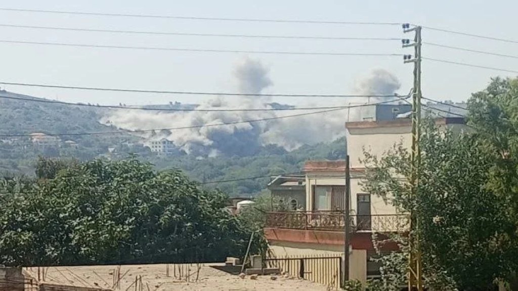بالفيديو/ الطيران الحربي الإسرائيلي أغار منزل عند اطراف بلدة برعشيت
